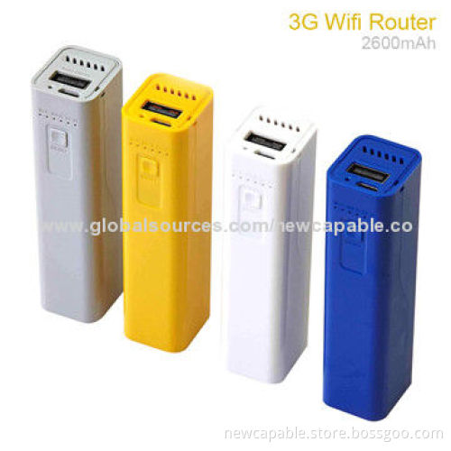 2,200mAh 3G Wi-Fi Router Power Bank with High-quality, 5V/1A Input